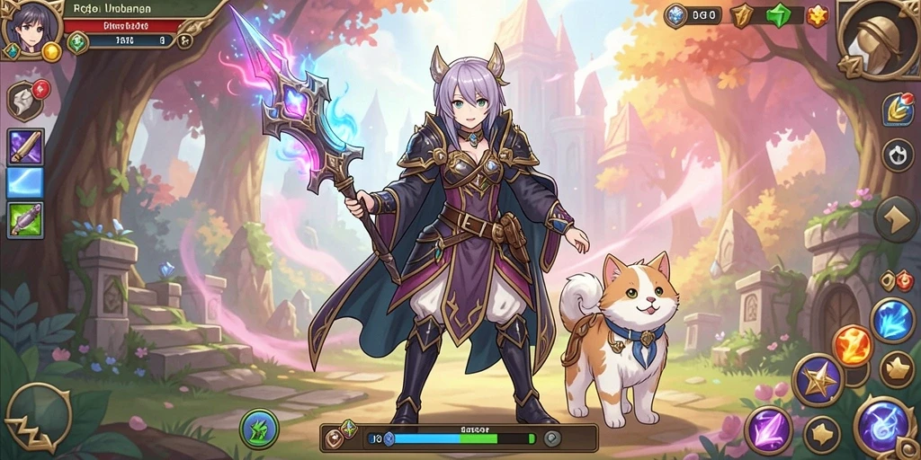 Visual menawan yang menggambarkan dunia virtual.