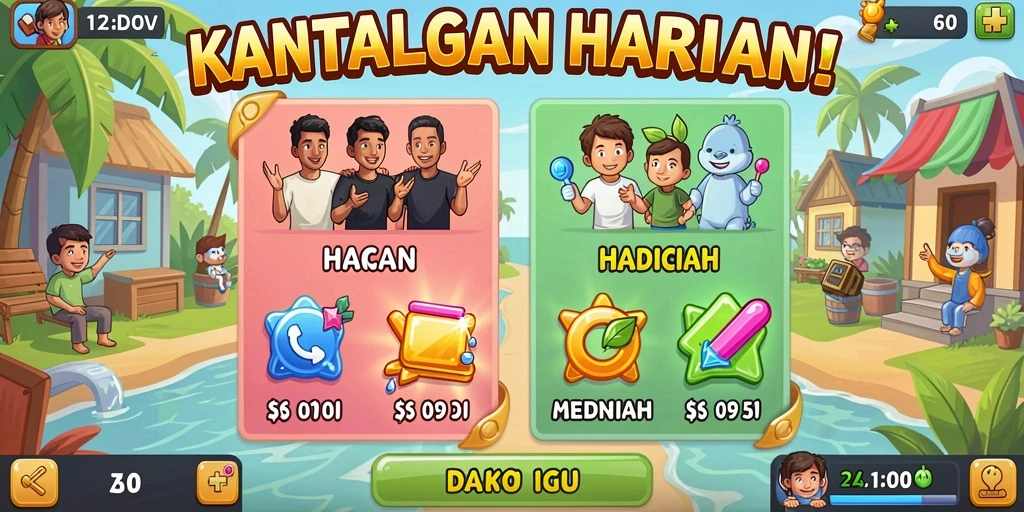 Menunjukkan momen kompetisi antara pemain.